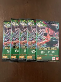 One Piece Legacy Of The Master OP-12 Five 5 Booster Packs Lot English A - Image 1