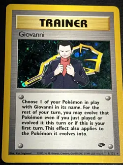 Giovanni 18/132 Pokemon TCG Gym Challenge Holo Foil Rare Card Lightly Played LP - Image 1