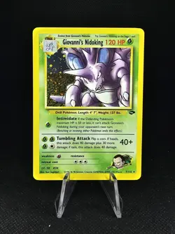Giovanni's Nidoking Gym Challenge Unlimited Holo Card 7/132 Clean LP - Image 1