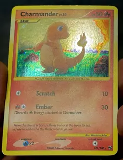 RARE SWIRL 🌀 Charmander 101/100 Secret Rare Pokemon Card - Image 2