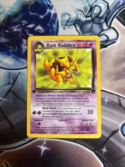 (HPL) Dark Kadabra 39/82 Team Rocket Uncommon Pokemon Card 1st LP - Image 1