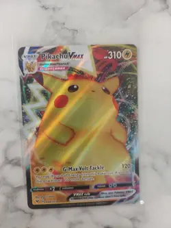 Pikachu VMAX 044/185 Full Art Holo Pokemon Trading Card - Image 1