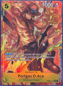 Portgas D. Ace PRB02-018 SR Parallel Alt Art Full Art One Piece Card The Best NM - Image 1