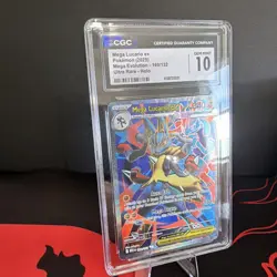 Mega Lucario EX CGC 10 Ultra Rare Holo Me01: Mega Evolution 160/132 Pokemon Card - Image 3