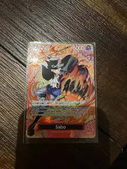 One Piece Sabo SP P-105 Special Foil Blocker Character Card 4 Cost 6000 Power - Image 1