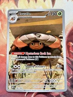 Crustle 186/182 Illustration Rare Holo Pokemon Destined Rivals Card NM 🐚 - Image 1