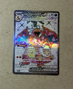 2023 Pokemon Obsidian Flames Charizard Ex Holo Card 215/197 - Image 1
