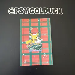 Mario Pikachu - Glossy - Christmas Card Database - Pokemon NM A8 - Image 2