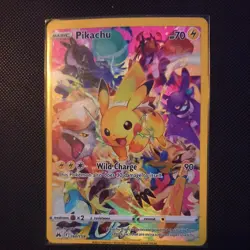 Pokemon Pikachu TCG Full Art Secret Rare Holo Card 160/159 Crown Zenith - Image 1
