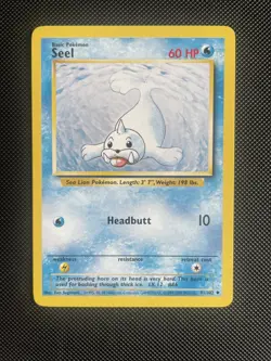 Seel 41/102 4th Print Base Set 1999-2000 Pokemon Card WOTC NM/LP - Image 1