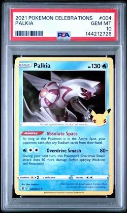 2021 POKEMON CELEBRATIONS #004 PALKIA PSA 10 - Image 1