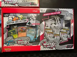 Pokemon Black Bolt And White Flair Binder Collection + Poster Sams club 27 packs - Image 3