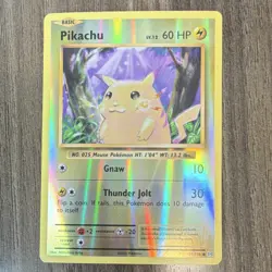 Pokemon Pikachu Evolutions 35/108 Reverse Holo Common 60 HP Gnaw Thunder Jolt - Image 1