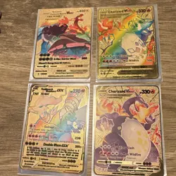 Foil Custom Pokemon Card Lot Charizard Venusaur Blastoise Reshiram VMAX GX - Image 1