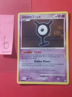 2008 Pokemon Diamond and Pearl Legends Awakened #81 Unown Y, UC, NF/H, cd6 - Image 1