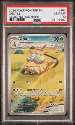 Pokemon 2024 Temporal Forces Grotle 164/162 Illustration Rare PSA 10 GEM MINT - Image 1