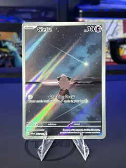 Pokemon TCG Cleffa Full Art Holo Card 202/197 Obsidian Flames Illustration Rare - Image 1