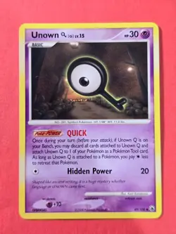 2008 Pokemon Diamond and Pearl Majestic Dawn #49 Unown Q, UC, NF/H, cd3 - Image 1