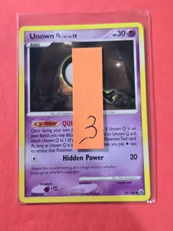2008 Pokemon Diamond and Pearl Majestic Dawn #49 Unown Q, UC, NF/H, cd3 - Image 3