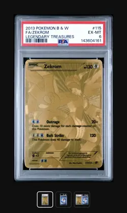 2013 POKEMON B&W LEGENDARY TREASURES #115 ZEKROM PSA 6 - Image 1