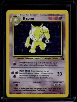 Pokemon TCG Hypno 8/62 Fossil Holo Rare NM - Image 1