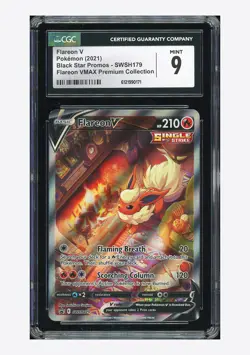 Pokemon CGC 9 Flareon V Promo 2021 SWSH179 Premium Collection English - Image 1