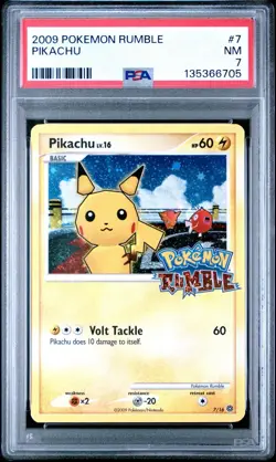 2009 Pokemon Rumble #7 Pikachu PSA 7 - Image 1