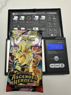 22.59g HEAVY Pokemon TCG: Mega Evolutions Ascended Hero’s Booster Pack - Image 1