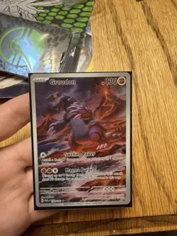 Pokemon Groudon 199/182 SV04 Paradox Rift Illustration Rare Holo 130 HP - Image 3