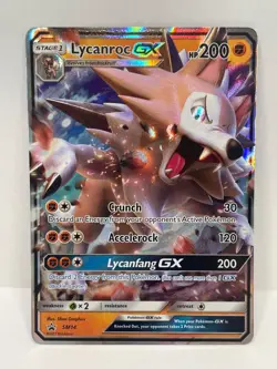 Pokemon TCG Lycanroc GX Black Star Promo SM14 - Image 1