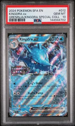 2024 Pokemon Sfa En #012 Kingdra Ex Greninja/Kingdra Special Coll PSA 10 - Image 1