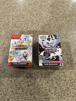Pokemon WHITE FLARE & Prismatic Evolution Booster Bundle Box New Factory Sealed - Image 1