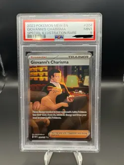 Giovanni's Charisma Special Illustration RARE Pokemon 151 PSA 9 - Image 1