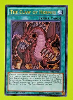 Yu-Gi-Oh The Claw of Hermos 1st Edition Ultra Rare DRL3-EN067 Lp - Image 1