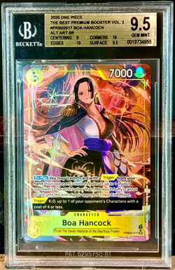 One Piece CCG Boa Hancock Alternate Art PRB02-017 Premium Booster Foil BGS 9.5 - Image 1