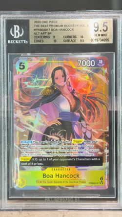 One Piece CCG Boa Hancock Alternate Art PRB02-017 Premium Booster Foil BGS 9.5 - Image 2