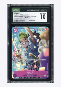 One Piece CGC 10 GEM MINT Uso-Hachi C Alternate Art 2025 ST18-001 PRB02 Japanese - Image 1