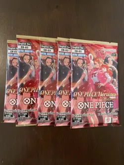 One Piece Extra Booster Heroines Edition EB-03 Five 5 Packs Lot English A - Image 1