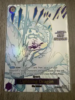 One Piece OP15-077 Lightning Dragon Alt Art Foil Near Mint - Image 1