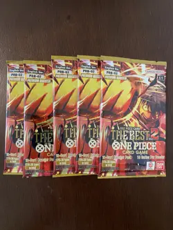 One Piece The Best Vol. 2 PRB-02 Five 5 Premium Booster Packs Lot English B - Image 1