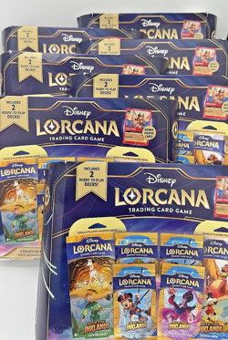 7 Packs Disney Lorcana Trading Card Game 2 Decks 4 Booster Packs 1 Promo Card - Image 1