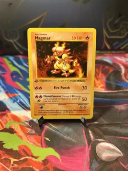 Pokemon Card - Magmar Base Set (Shadowless) 36/102 Uncommon 1st Edition HP/D - Image 1
