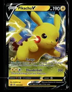 Pikachu V - SWSH061 Holo SWSH: Sword & Shield Promo Cards NM - Image 1