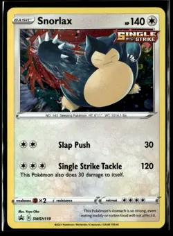 Snorlax SWSH119 Holo SWSH: Sword & Shield Promo Cards NM EN-751 - Image 1