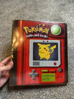 1997 Pokemon pikachu Ash Trading Card Album Vintage 3 Ring Binder vintage READ - Image 1
