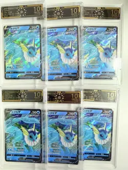 6 Graded Vaporeon V Pokemon Cards - 10 Pristine - 2024 Chinese Set AB78 - Image 1