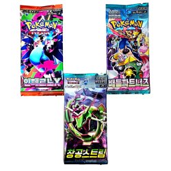 3 PACKS Mega Inferno X Evolving Skies Journey Together Pokemon Cards Booster KOR - Image 1