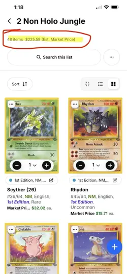 Pokemon WOTC Complete Jungle Non-Holo Set! All 48 Non-H cards! 12 1st edition - Image 2