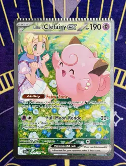 Pokemon Lillie's Clefairy ex 184 SIR Journey Together Rare Crimp Error SIR Card! - Image 1