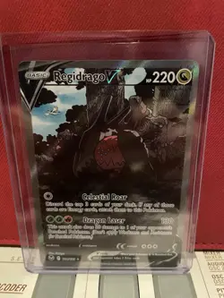 Pokemon TCG Regidrago v Ultra Rare Holo Silver Tempest Card 184/195 - Image 1